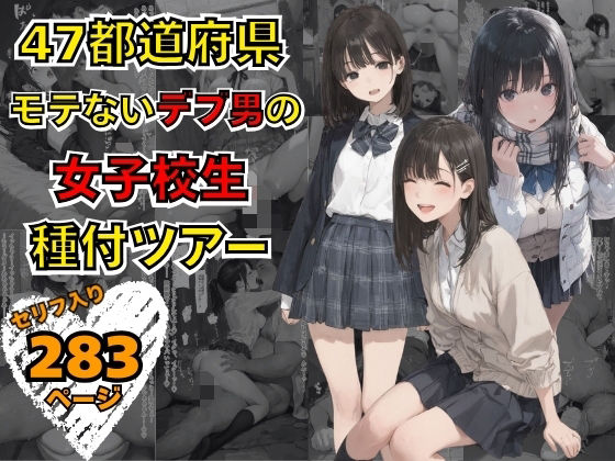 【まんチカン】47都道府県 デブ男の女子校生種付ツアー｜イラスト・CG集 評価4.00
