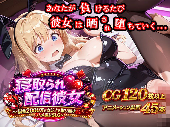 【ノワールワークス】寝取られ配信彼女 〜借金2000万をカジノで取り戻すハメ撮りSLG〜｜動画・アニメーション 評価