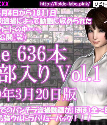 【Libido-Labo】最新作までのパンチラ動画636本が全〜部入った最強ウルトラバリューパックVol.1！約5年の間盗撮によって収められた彼女のスカートの中。（2020年3月20日版！）｜制服 評価