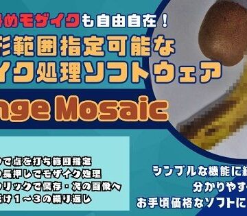 【スタジオ アプリ】これで斜めのモザイク処理も自由自在！多角形範囲指定可能なモザイクツール「RangeMosaic」｜デモ・体験版あり 評価