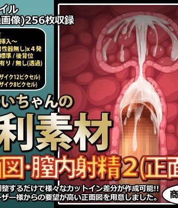 【行商じいちゃん】行商じいちゃんの便利素材 断面図・膣内射精2（正面図）｜中出し 評価