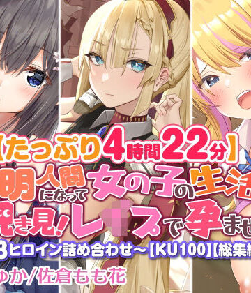 【スタジオりふれぼ】【たっぷり4時間22分】透明人間になって女の子の生活を覗き見！〜3ヒロイン詰め合わせ〜【KU100】【総集編】｜処女 評価