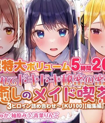 【スタジオりふれぼ】【特大ボリーム5時間20分】隠れてドキドキ秘密の密着♪癒しのメイド喫茶♪3ヒロイン詰め合わせ〜【KU100】【総集編】｜学園もの 評価