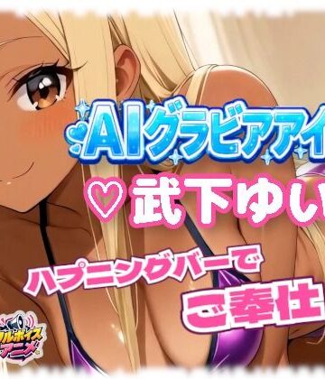 【1億年LOVE】AIグラビアアイドル「武下ゆい」が「ハプニングバー」でご奉仕デビュー！！｜巨乳 評価