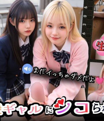 【Angelsgarden】【実写系Hゲーム】好きな娘の前で金髪ギャルにシコられる！射精限界おち●ぽ焦らし我慢｜制服 評価3.40