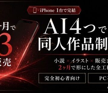 【クリ10】【iPhone1台で完結】AI4つを使い分ける同人作品制作術｜小説×イラスト×販売まで2ヶ月で形にした全工程｜男性向け 評価